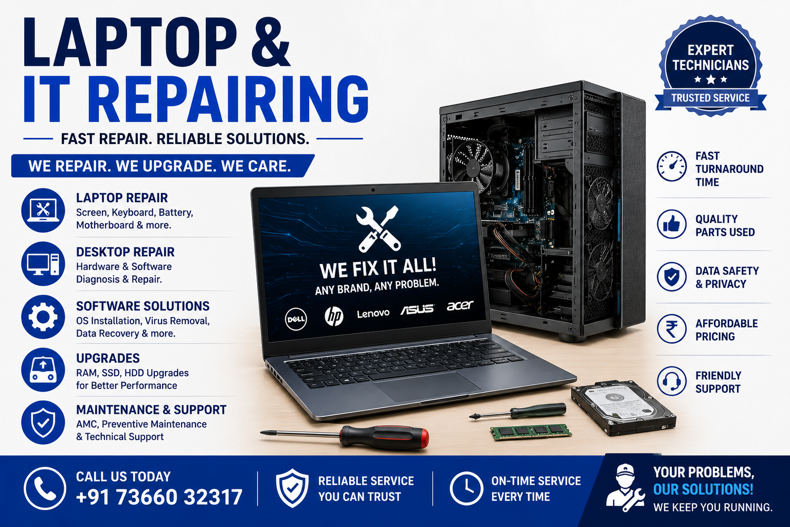 Computer, Laptop Desktop & Printer Repairing